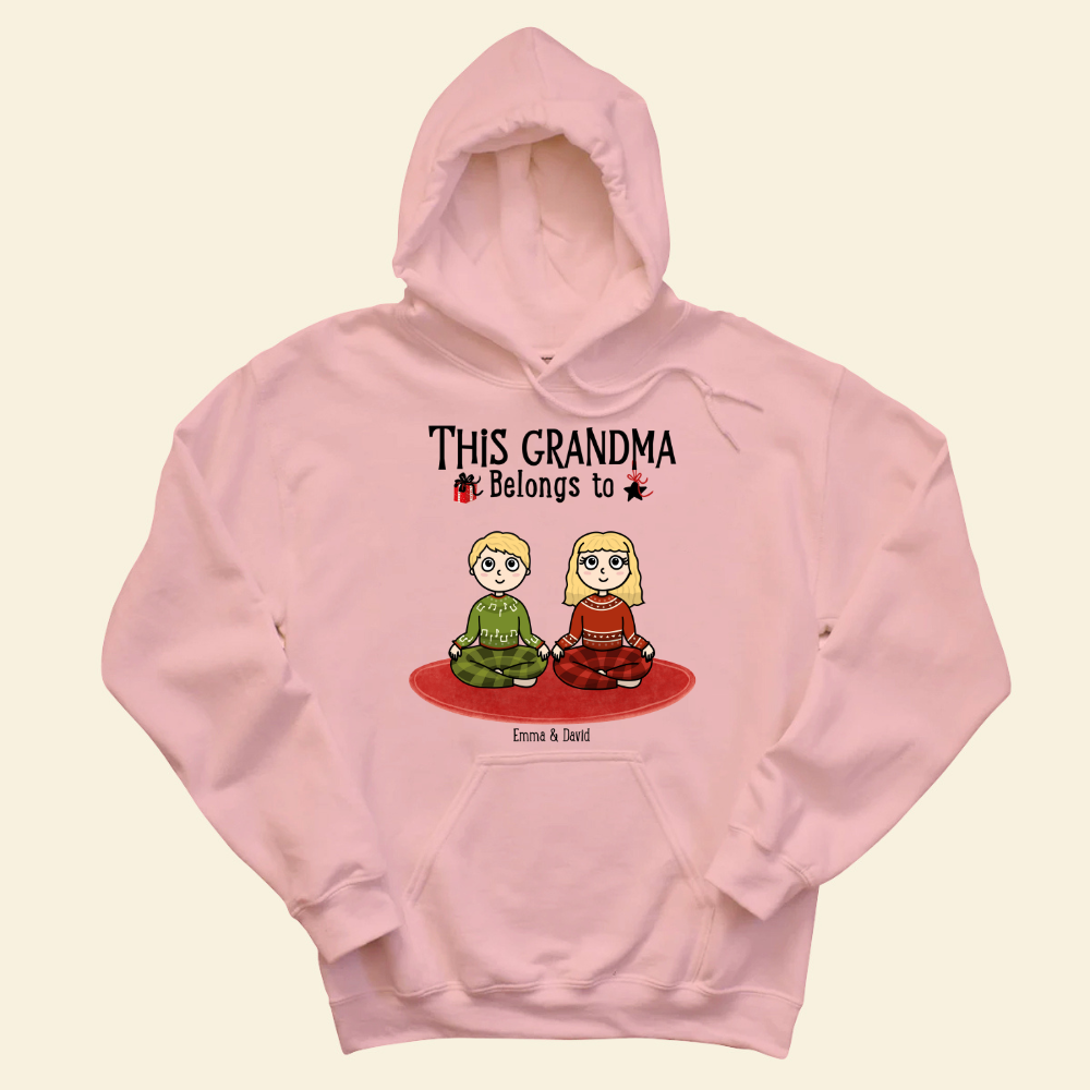 This Grandparents Belong To Grandkids - Personalized Hoodie - Gift For Grandma, Grandpa, Christmas Gift