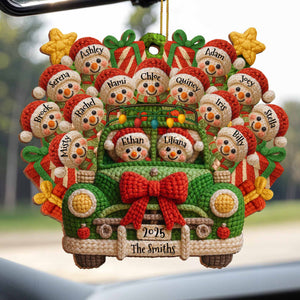 Cozy Christmas Ride With Festive Cheer, Custom Wood Ornament, Gift For Family and Christmas Enthusiasts