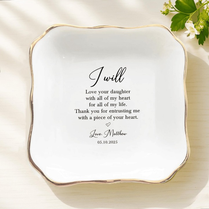 Wedding Gift for Mother Of The Bride from Groom, Jewelry Dish for Mother In Law from Groom, Mother Of The Bride Gift from Son in Law