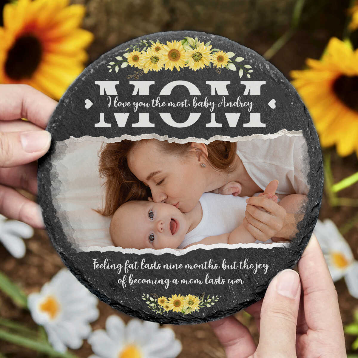 I Love You The Most - Personalized Garden Stone - First Mother's Day Gift, Gift For New Mom