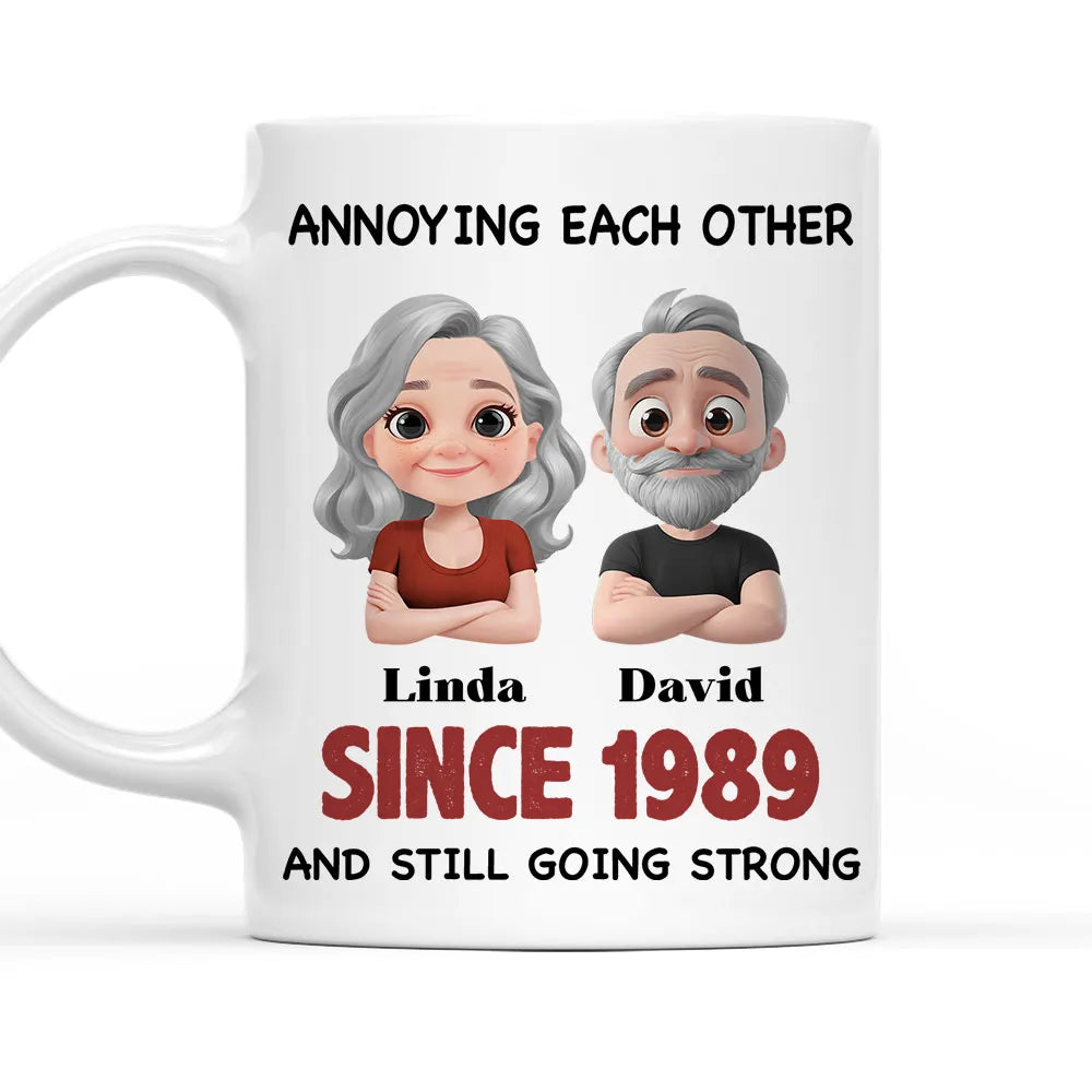 Annoying Each Other & Still Going Strong Doll Couple - Personalized Mug - Gift For Couple, Anniversary Gift
