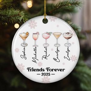 3D Inflated Effect Forever Christmas Drinks - Personalized Ornament - Christmas Gift For Friends, Sisters, Siblings