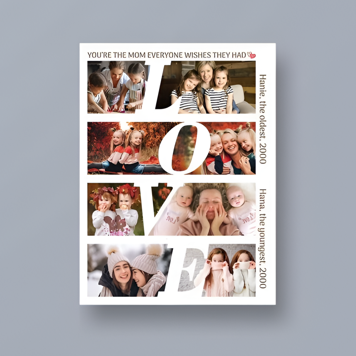 You're The Mom Everyone Wishes They Had Love Art And Photo Collage - Personalized Canvas - Gift For Mom, Mother's Day, Birthday Gift