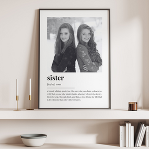 Sister Definition Custom Photo - Personalized Canvas - Gift For Bestie, Sister, Sibling