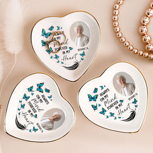 Always On My Mind Forever In My Heart - Personalized Jewelry Plate - Memorial Gift