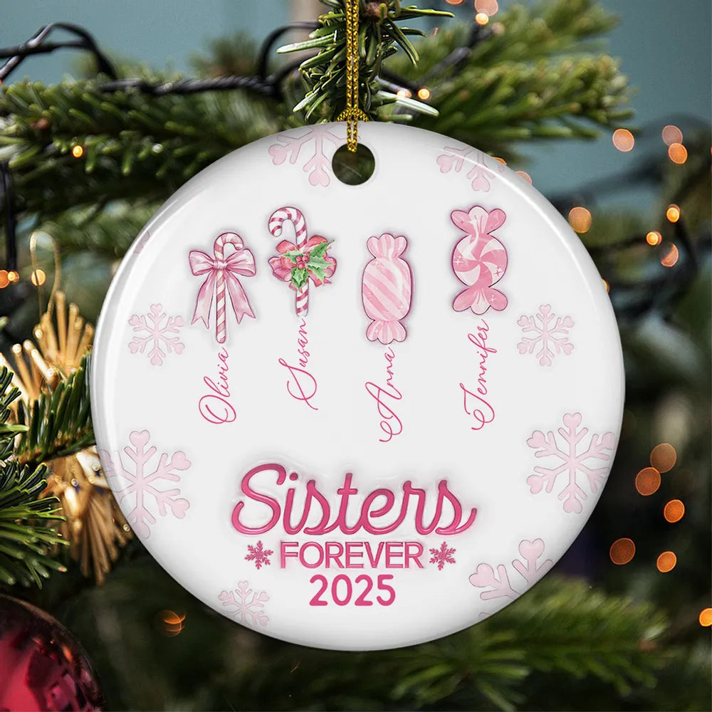 Friends Forever 3D Inflated Effect Christmas Candy - Personalized Ornament - Christmas Gift For Friends & Family