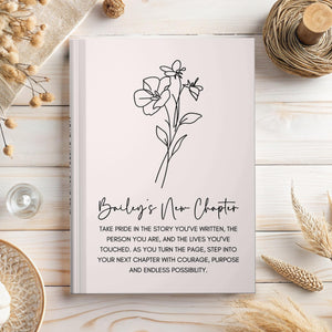 New Chapter Journal, Custom Going Away Gift for Coworker, Personalized Notebook for Boss, Leaving Job, Retirement, Farewell for Work Bestie Gifts