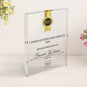 Personalized Acrylic Award Plaque: Custom Corporate Employee Recognition