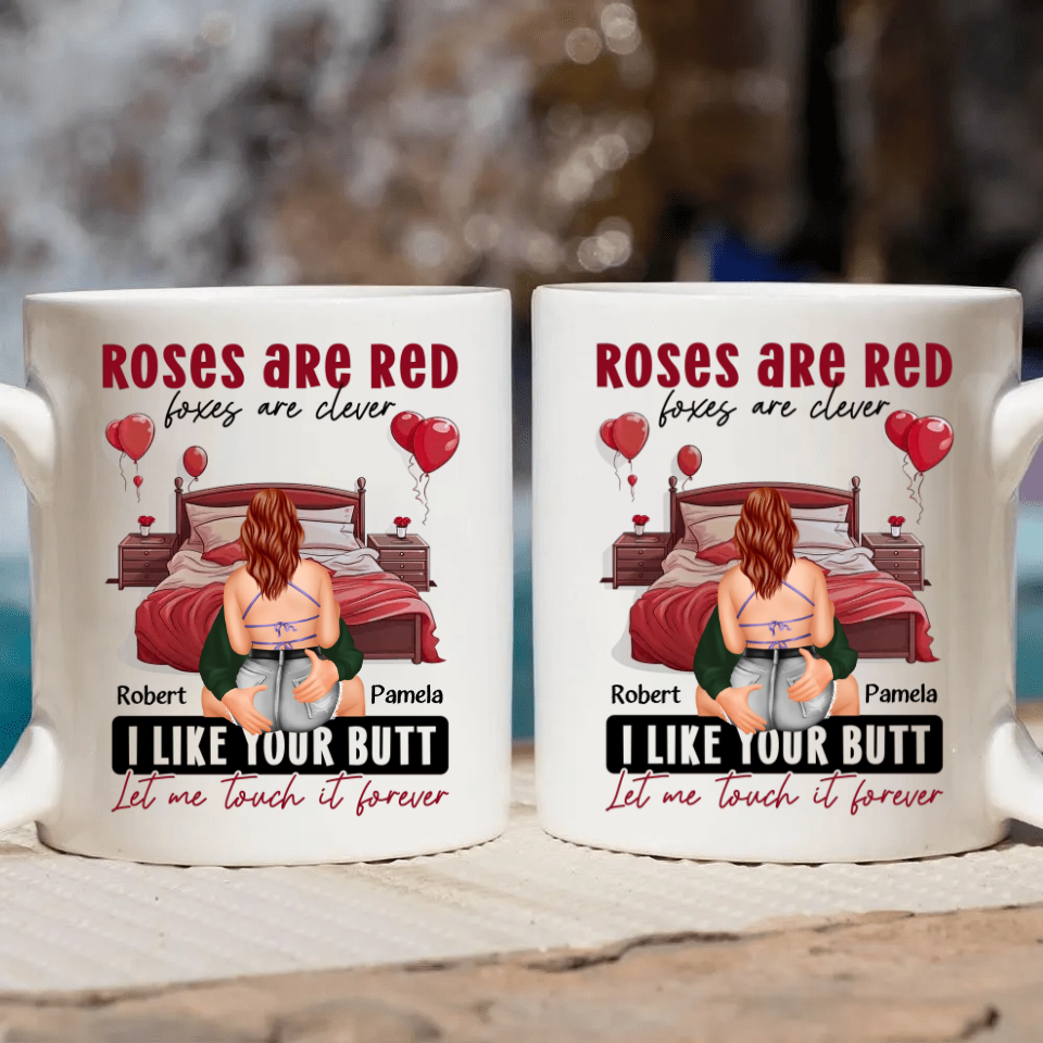 Roses Are Red Foxes Are Clever - Personalized Mug - Gift For Girlfriend, Valentine's Gift