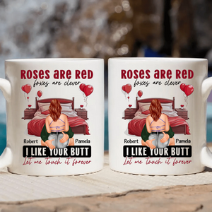 Roses Are Red Foxes Are Clever - Personalized Mug - Gift For Girlfriend, Valentine's Gift
