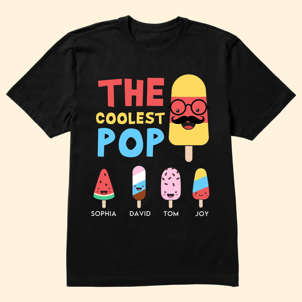 The Coolest Pop - Personalized Apparel - Gift For Grandfather, Dad, Father's Day, Birthday Gift