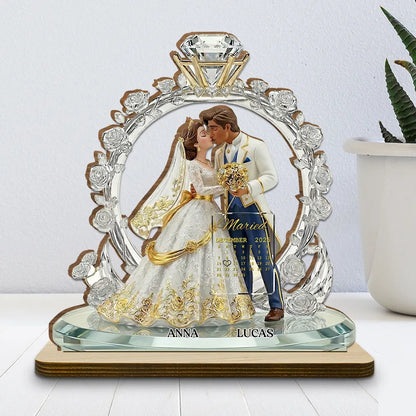 Our Timeless Love Story - Personalized Wooden Plaque - Anniversary Gift For Couple, Valentine's Day Gift