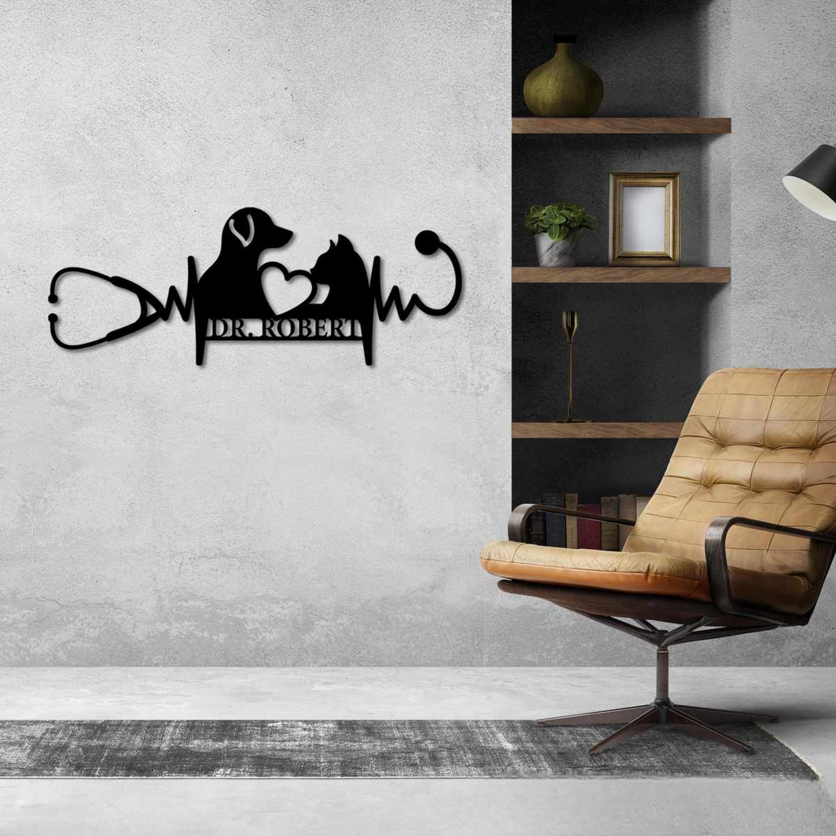 Personalized Vet Clinic Metal Wall Art, Gift For Veterinarian