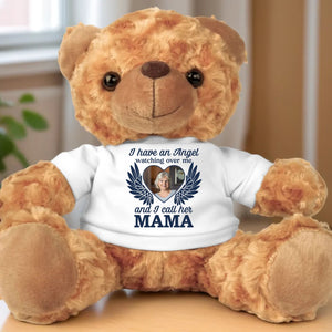 I Have An Angel Watching Over Me - Personalized Teddy Bear Plush - Memorial Gift