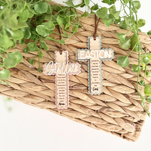 Personalized Easter Cross Basket Tag, Custom Cross Tag, Easter Baptism Gift, Easter Basket Tag, Custom Cross Tag, Personalized Easter Tag