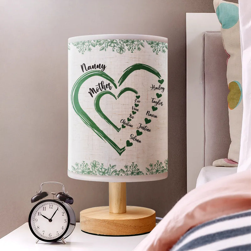 Mom Grandma Sweethearts - Personalized Fabric Lamp - Gift For Mom Grandma, Mother's Day Gift