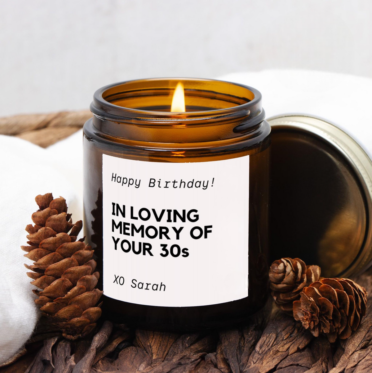 Funny 40th Birthday Gift, In Loving Memory Of 30s Candle, Personalized Funny Best Friend Birthday Present