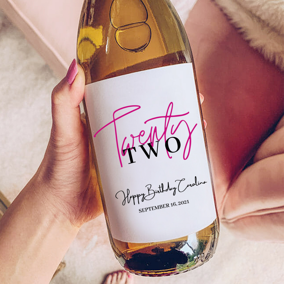Custom Birthday Wine Label/Personalized Champagne Label/Custom Birthday Gift For Friend/21 Birthday Gift For Her/21st Gift For Her