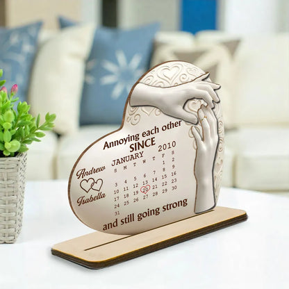 A Date To Remember - Personalized Wooden Plaque - Wedding, Anniversary Gift For Couple