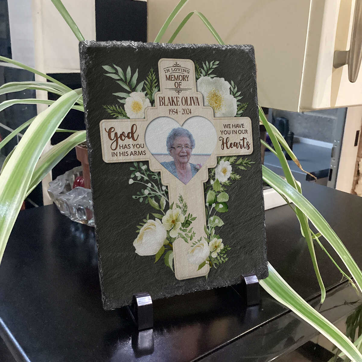 God Has You In His Arms - Personalized Memorial Stone - Memorial Gift