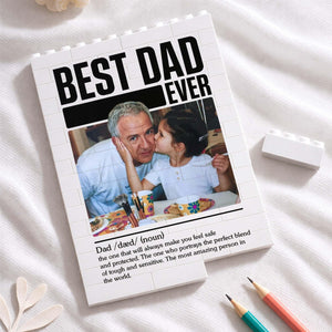 Best Dad Ever Photo Building Block, Custom Puzzle Dad Picture Gift, Personalized Father's Day Gift, Gift For Dad