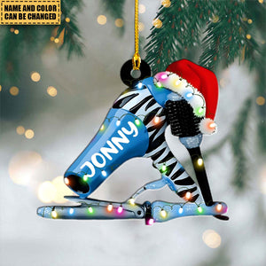 Personalized Hair Dryer Ornament, Custom Name Hairdresser Christmas Tree Ornament