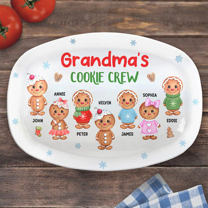 Grandma's Perfect Batch - Personalized Christmas Platter - Christmas Gift For Mom, Grandma