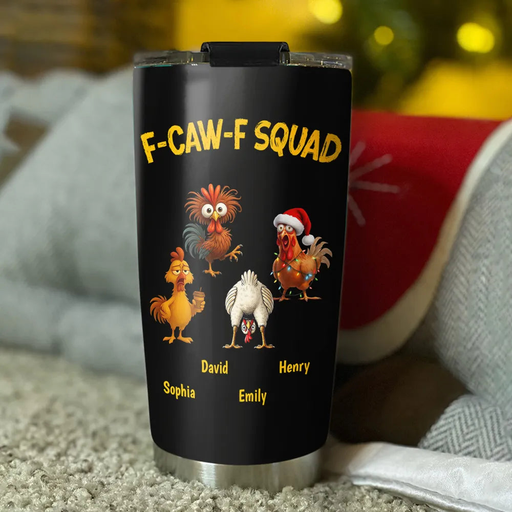 FCAWF Chicken Squad - Personalized Tumbler - Christmas Gift For Coworker