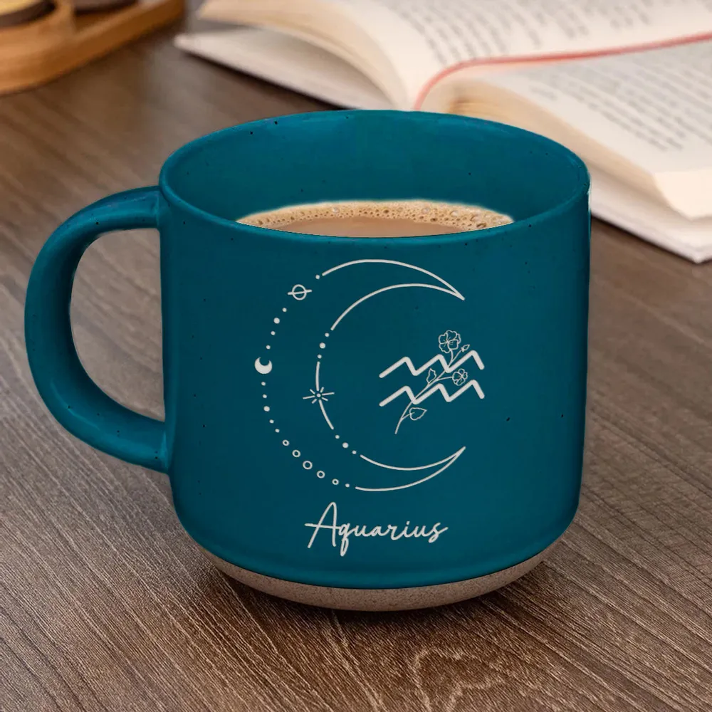 Custom Zodiac Sign - Personalized Pottery Mug - Gift For Family, Mom, Sister, Besties