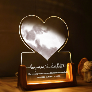 Personalized Moon Phase Desk Name Plate Night Light, Unique Couples Gift, Custom Night Sky, Couple Gift Ideas, Special Date