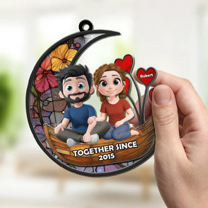 Couple Together Since Year - Personalized Suncatcher - Anniversary Gift, Valentine's Day Gift For Couple