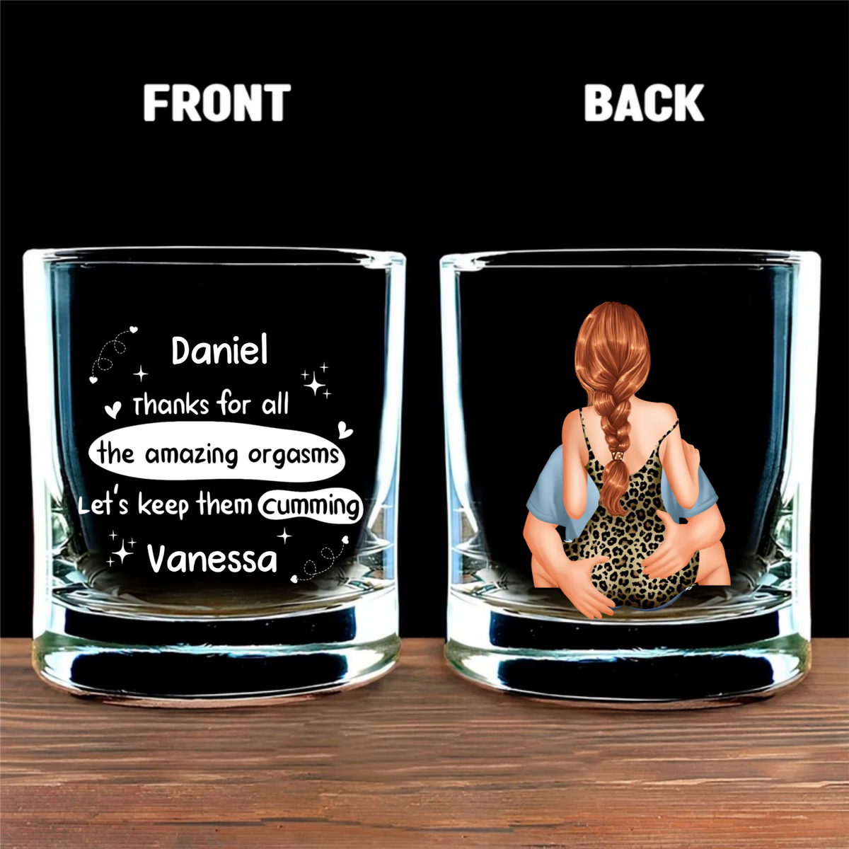 Let's Keep Them Coming - Personalized Whiskey Glass - Anniversary Gift, Valentine's Day Gift For Couple