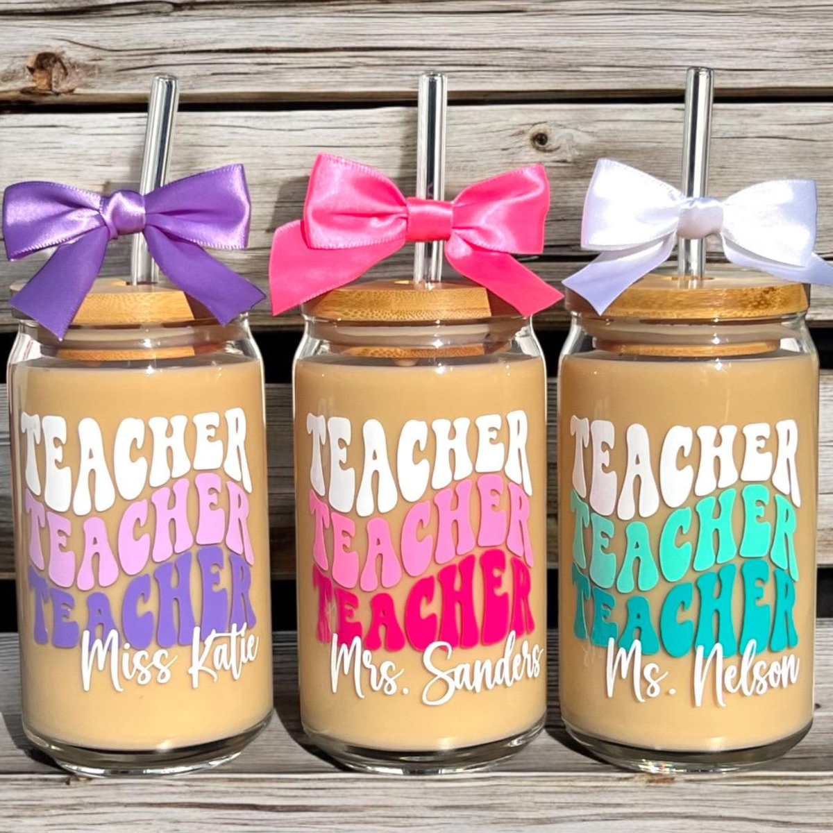 Teacher Glass Coffee Cup, Teacher Gift, Personalized Teacher Gift, Teacher Appreciation Gift, Gift for Teacher