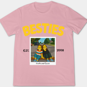 Besties Custom Simpsonized Photo, Best Friend Outfits, Best Friend Apparel, Gift For Cute Bestie, BFF Birthday Gift