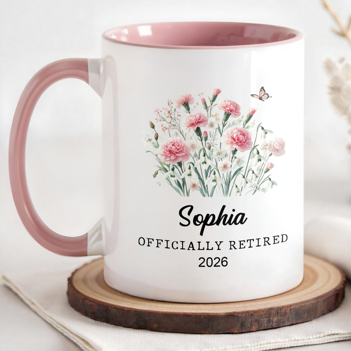 Officially Retired Never Underestimate, Accent Mug, Retirement Gift