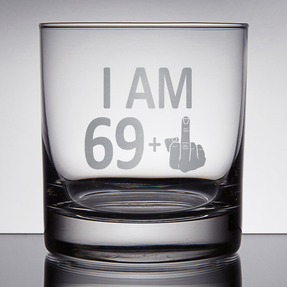 I Am 69+1, Funny Wine Glass, Whiskey Glass, Gift For Dad