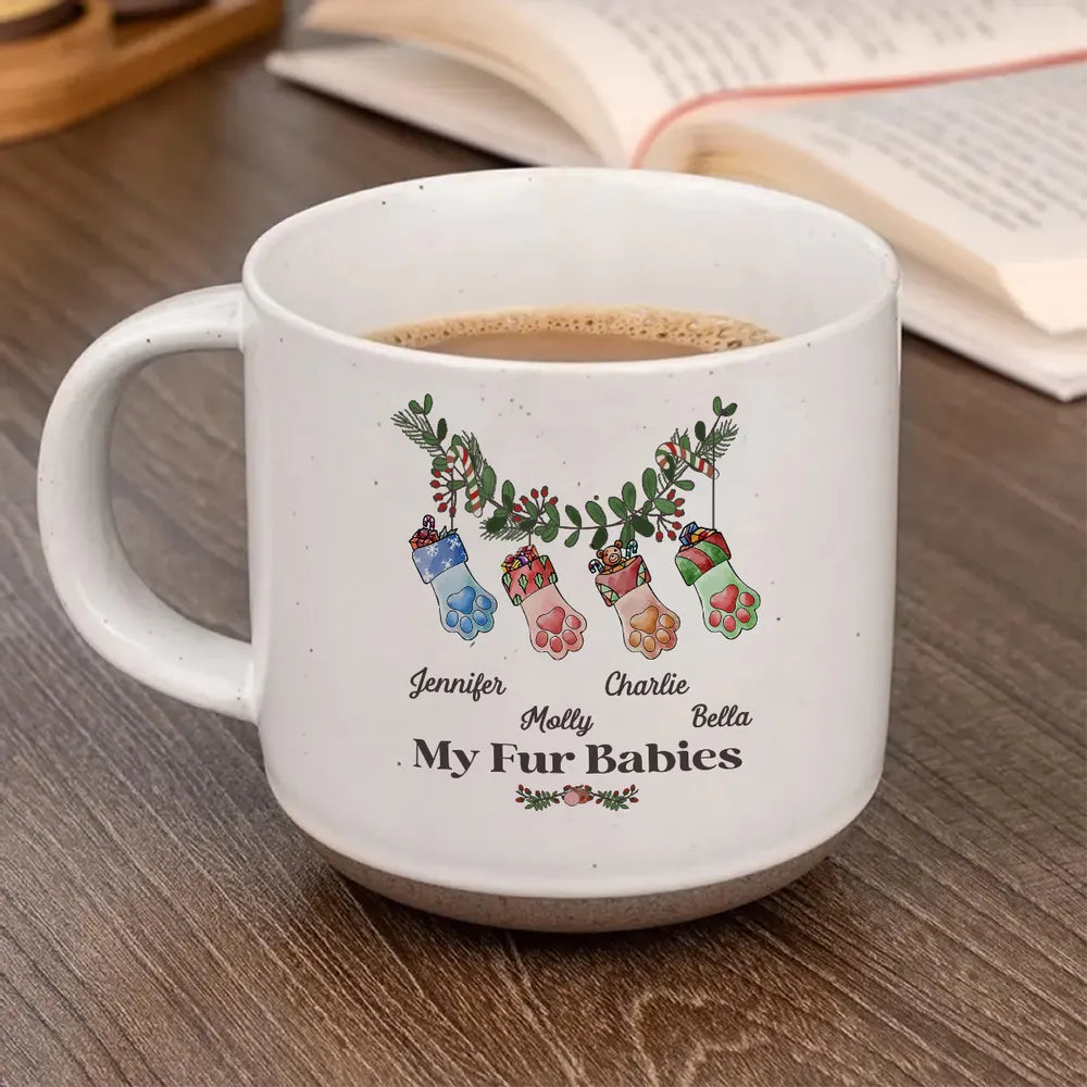Mom Grandma Funny Stockings Merry Christmas - Personalized Pottery Mug - Christmas Gift For Mom Grandma