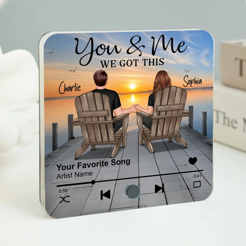 You & Me We Got This Lake Couple - Personalized Music Fridge Magnet - Gift For Couple, For Him, For Her, Anniversary Gift