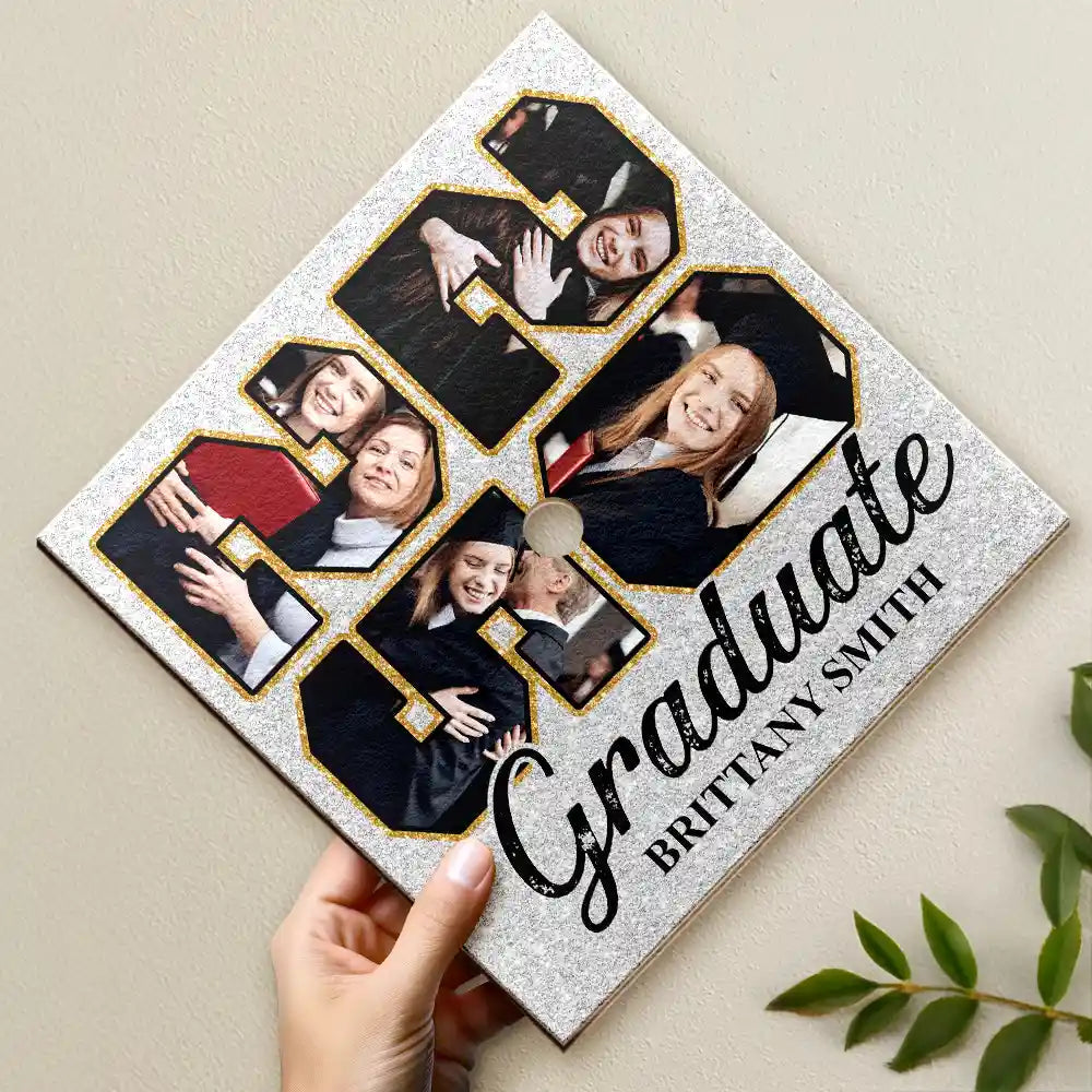Custom Photo Graduate Anniversary - Personalized Graduation Cap Topper - Graduation Gift For Daughter Son