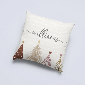 Christmas Trees Custom Name - Personalized Pillow - Christmas Gift For Family