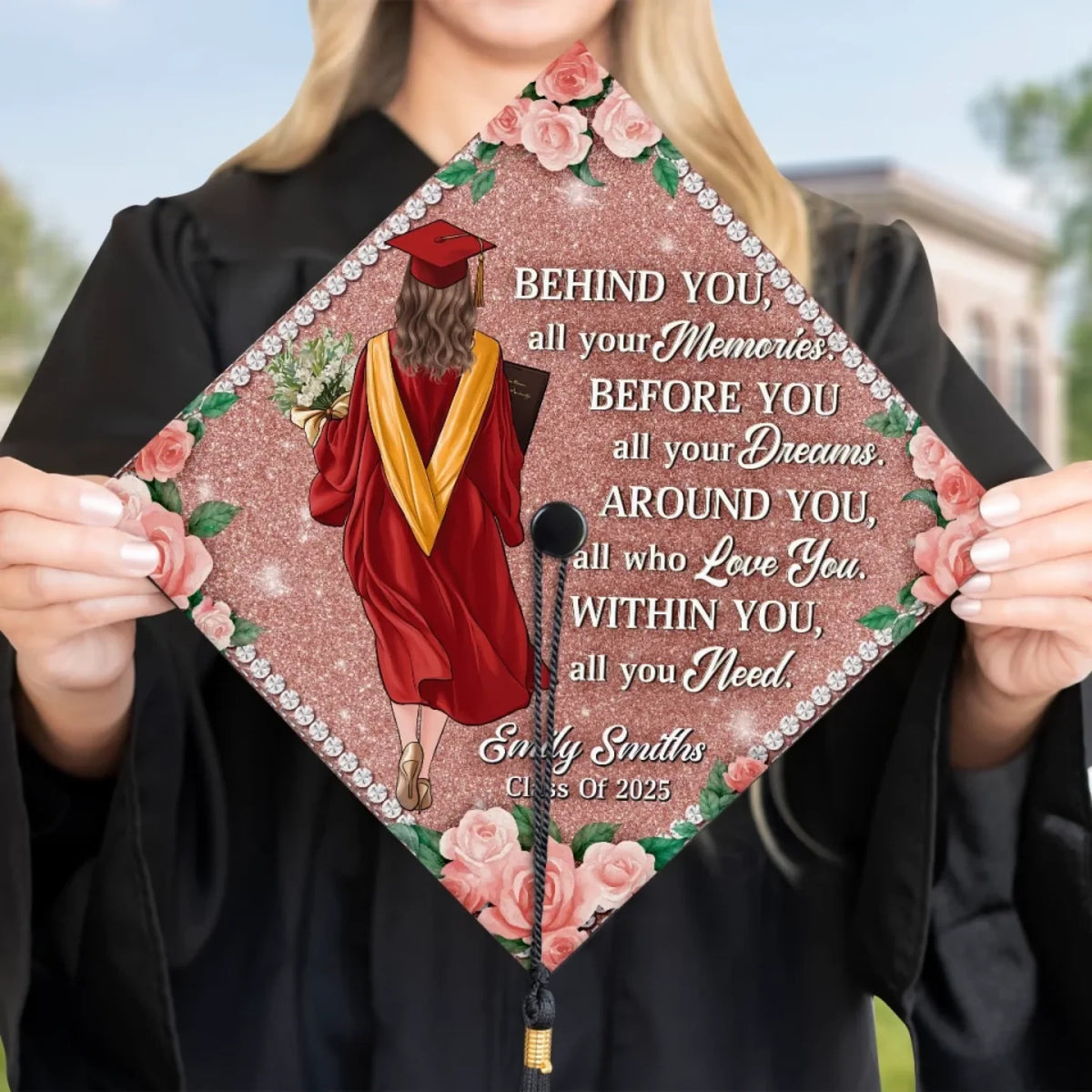 Greater Things Are Waiting - Personalized Graduation Cap Topper - Graduation Gift For Daughter