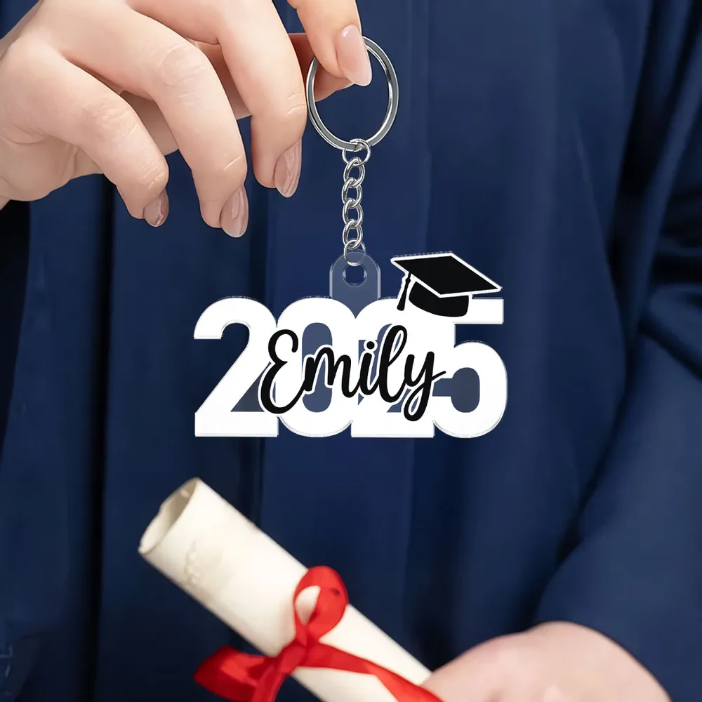 2025 Graduation Senior Custom Name - Personalized Acrylic Keychain - Graduation Gift