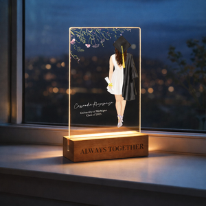 Personalized Graduation Gifts for Her, Acrylic LED Light, Grad Gift for Daughter, Class of 2026 Gift, Graduate Name Stand