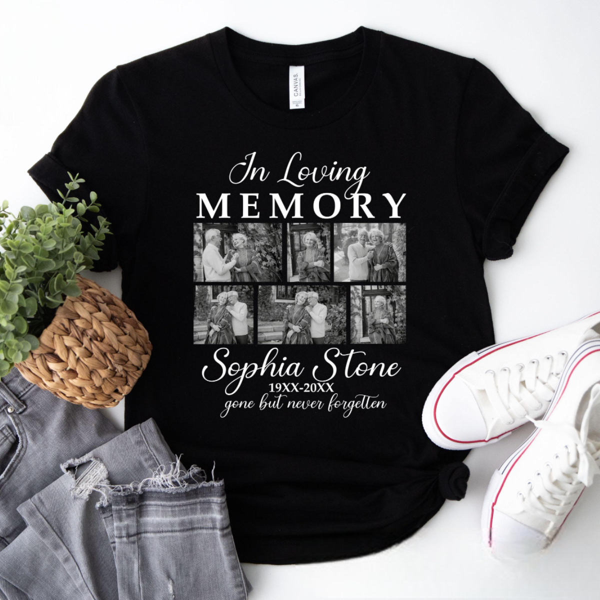 Custom Memorial Photo Shirt, Personalized Remembrance Tee, In Loving Memory Shirt, RIP Tribute Tee, Sympathy Gift for Loss, Funeral Keepsake