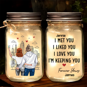 You're Not Just My Everything - Personalized Mason Jar Light - Gift For Couple, Anniversary Gift, Valentine's Day Gift