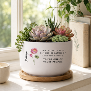 Friend Appreciation Gift Planter, Personalized Ceramic Plant Pot, Custom Name Pot, Coworker Gift