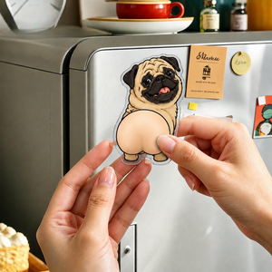 Personalized Dog Squishy Butt Fridge Magnet, Custom Pet's Photo Squeeze Magnet, Stress Relief Toy, Dog Lover Gift