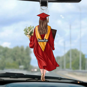 Greater Things Are Waiting - Personalized Car Ornament - Graduation Gift For Daughter