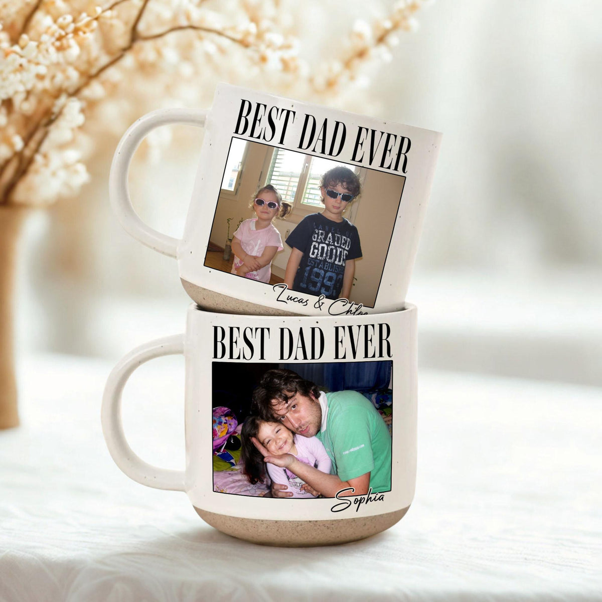 Custom Vintage Retro Photo Dad Mug, Father's Day Mug, Father's Day Gift from Kids, Childhood Photo Mug, Gift for Husband, Dad Coffee Mug