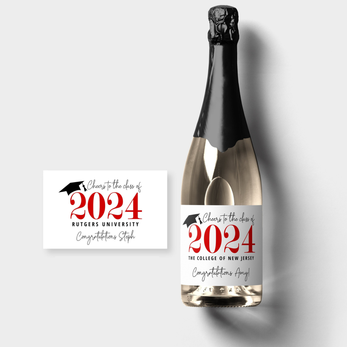Graduation Champagne Labels, Class of 2024 2025 2026, Graduation Party Favors, Graduation Gift